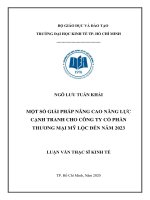 Một số giải pháp nâng cao năng lực cạnh tranh cho công ty cổ phần thương mại mỹ lộc đến năm 2023 