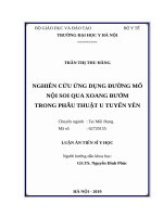 Nghiên cứu ứng dụng đường mổ nội soi qua xoang bướm trong phẫu thuật u tuyến yên