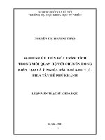 Nghiên cứu tiến hóa trầm tích trong mối quan hệ với chuyển động kiến tạo và ý nghĩa dầu khí khu vực phía tây bể phú khánh 