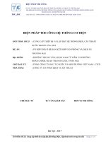 Thuyết minh Biện pháp thi công lắp đặt điện nhà dân và công trình