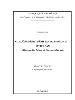 Xu hướng hình thành tập đoàn báo chí ở việt nam (khảo sát báo đầu tư và công an nhân dân) 