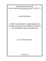 Ý thức về chủ quyền và lợi ích quốc gia của một số nhà cải cách khu vực đông á nửa cuối thế kỷ XIX   đầu thế kỷ XX 