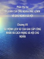 Chương VII SỨ MỆNH LỊCH SỬ CỦA GIAI CẤP CÔNG NHÂN VÀ CÁCH MẠNG XÃ HỘI CHỦ NGHĨA