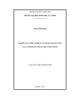 Nghiên cứu công nghệ xử lý quặng urani vùng pà lừa bằng kỹ thuật hòa tách thấm 