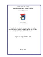 Nghiên cứu chuyển đổi cơ cấu sử dụng đất nhằm phát triển sản xuất nông nghiệp hàng hóa trên địa bàn huyện chiêm hóa   tỉnh tuyên quang 