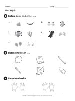 VN EOW grade 1 u4 quiz