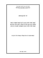 Phát triển đội ngũ giáo viên tiểu học huyện yên sơn, tỉnh tuyên quang theo chuẩn nghề nghiệp giáo viên tiểu học 