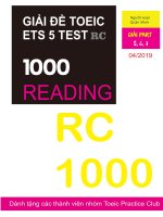 GIẢI đề ETS PHIÊN bản 5 TEST