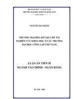 Thương mại hóa kết quả đề tài nghiên cứu khoa học ở các trường đại học công lập Việt Nam