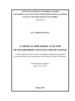 A critical discourse analysis of english media texts on climate change  