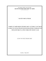 Nghiên cứu biến động lớp phủ thực vật phục vụ sử dụng và bảo vệ tài nguyên đất huyện kon plông, tỉnh kon tum với sự hỗ trợ của công nghệ viễn thám và GIS 