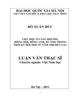 The learning in hoi phu village( dong hoi, dong anh, hanoi) in the renovation period from 1986 to present 