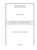 Vận dụng phương pháp dạy học theo dự án trong dạy học chương polime – vật liệu polime (hóa học 12) nhằm phát triển năng lực giải quyết vấn đề cho học sinh 