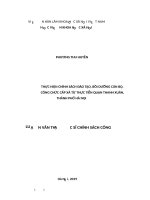 Thực hiện chính sách đào tạo, bồi dưỡng cán bộ, công chức cấp xã từ thực tiễn quận thanh xuân, thành phố hà nội