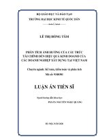 Phân tích ảnh hưởng của cấu trúc tài chính đến hiệu quả kinh doanh của các doanh nghiệp xây dựng tại Việt Nam