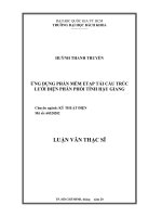 Ứng dụng phần mềm Etap tái cấu trúc lưới điện phân phối tỉnh Hậu Giang