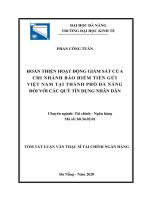 Hoàn thiện hoạt động giám sát của chi nhánh bảo hiểm tiền gửi việt nam tại thành phố đà nẵng đối với các quỹ tín dụng nhân dân (tt) 