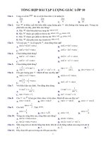 45 câu hỏi trắc nghiệm lượng giác lớp 10 (có ĐA)
