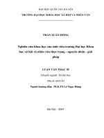 Nghiên cứu khoa học của sinh viên trường đại học khoa học xã hội và nhân văn thực trạng   nguyên nhân   giải pháp 