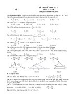 Bộ 19 đề thi giữa học kì 2 môn Toán lớp 8