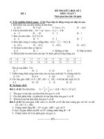 Bộ 17 đề thi giữa học kì 2 môn Toán lớp 7