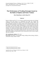 The performance of trading strategies based on the ratio of option and stock volume