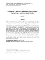 Breadth of ownership and the comovement of equity prices in China stock market