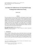 An evidence for ineffectiveness of central bank foreign exchange interventions from Turkey