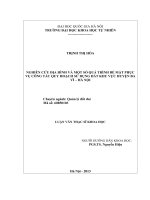 Nghiên cứu địa hình và một số quá trình bề mặt phục vụ công tác quy hoạch sử dụng đất khu vực huyện ba vì, thành phố hà nội 