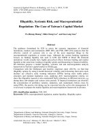 Illiquidity, systemic risk, and macroprudential regulation: The case of Taiwan''s capital market