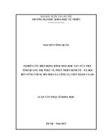 Nghiên cứu biến động hình thái khu vực cửa việt tỉnh quảng trị phục vụ phát triển kinh tế   xã hội bền vững với sự hỗ trợ của công cụ viễn thám và GIS 