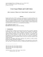 Cross usage of banks and credit unions