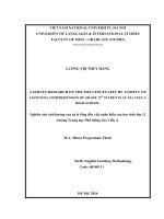 A survey research on the influences left by anxiety on listening comprehension of grade 12 students at gia vien a high school 