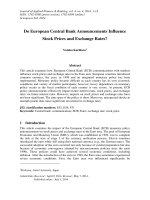 Do European central bank announcements influence stock prices and exchange rates?