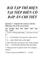 BÀI TẬP THÌ HIỆN TẠI TIẾP DIỄN CÓ ĐÁP ÁN CHI TIẾT