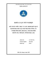 Khóa luận điểm cao  tốt nghiệp đề tài kế toán tiêu thụ và xác định kết quả kinh doanh