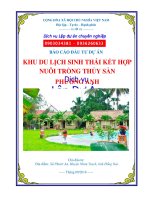 Khu du lịch sinh thái kết hợp nuôi trồng thủy sản Phương Anh tỉnh Đồng Nai - PICC - www.lapduandautu.vn 0903034381