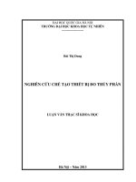 Nghiên cứu chế tạo thiết bị đo thủy phần 