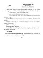 Bộ 18 đề thi giữa học kì 2 môn Ngữ văn lớp 7