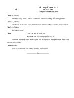 Bộ 23 đề thi giữa học kì 2 môn Ngữ văn lớp 6