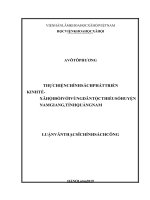 Thực hiện chính sách phát triển kinh tế   xã hội đối với vùng DTTS huyện nam giang, tỉnh quảng nam