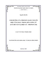Ảnh hưởng của phonon giam cầm lên hiệu ứng hall trong hố lượng tử (cơ chế tán xạ điện tử   phonon âm) 