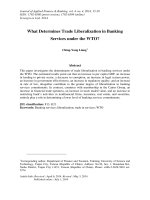 What determines trade liberalization in banking services under the WTO?