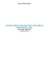 91 đề thi thử tiếng anh vào lớp 10 năm 20202021 có đáp án