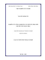 NGHIÊN CỨU CÔNG NGHỆ HÀN LĂN TIẾP XÚC PHỤC HỒI CHI TIẾT MÁY DẠNG TRỤC