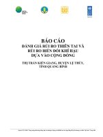 BÁO CÁO ĐÁNH GIÁ RỦI RO THIÊN TAI VÀ RỦI RO BIẾN ĐỔI KHÍ HẬU DỰA VÀO CỘNG ĐỒNG