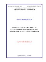 NGHIÊN CỨU CƠ CHẾ THỦY ĐỘNG LỰC VÀ VẬN CHUYỂN BÙN CÁT KHU VỰC BỜ BIỂN TỈNH TRÀ VINH, ĐỀ XUẤT GIẢI PHÁP CHỈNH TRỊ