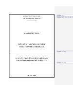 Phân tích và dự báo tài chính công ty cổ phần traphaco 