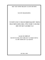 Vấn đề tự do và trách nhiệm đạo đức trong hoạt động khoa học, công nghệ và bài học đối với việt nam hiện nay