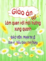 Tiet 14 dạy kiến thức môi trường cho bé lớp 4 về  lam quen voi moi truong xung quanh 